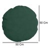 almofada redonda cookies verde escuro medidas