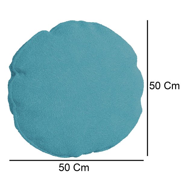 almofada redonda cookies azul turquesa medidas