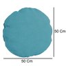 almofada redonda cookies azul turquesa medidas