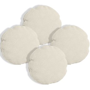kit 4 almofada redonda cookies bege padrao