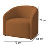 poltrona lara terracota medidas