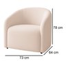poltrona lara bege medidas