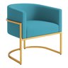 poltrona luana azul turquesa lado