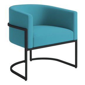 poltrona luana azul turquesa lado