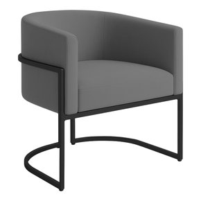 poltrona luana cinza escuro lado