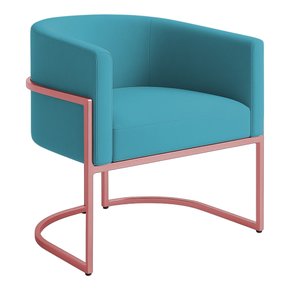 poltrona luana azul turquesa lado