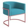 poltrona luana azul turquesa lado