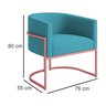 poltrona luana azul turquesa medidas