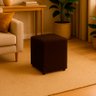 puff quadrado marrom ambiente