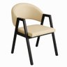 cadeira antonella pe de ferro preto bege lado