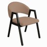 cadeira antonella pe de ferro preto cappuccino lado