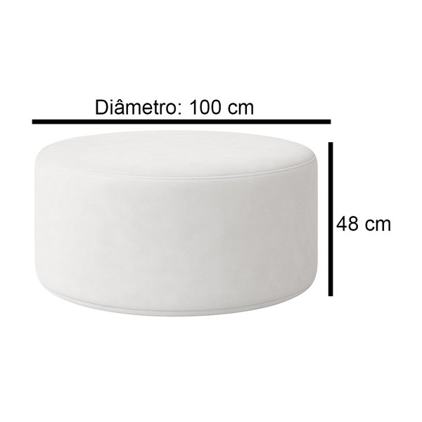 puff cartagena redondo 1 metro branco medidas