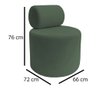 poltrona tokyo verde escuro medidas