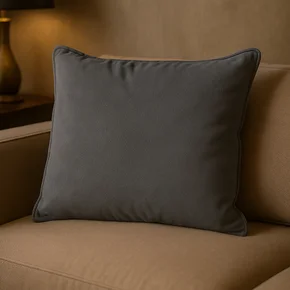 almofada quadrada cinza escuro s bt
