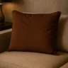 almofada quadrada marrom s bt