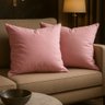 2 almofada quadrada rosa sem botao