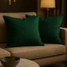 2 almofada quadrada verde escuro sem botao